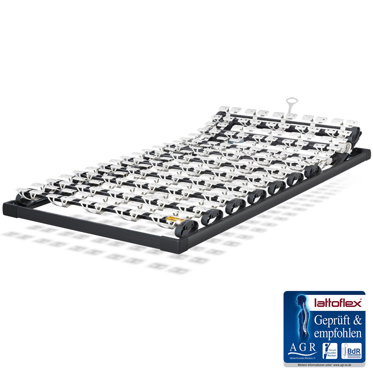 Lattoflex 210 Rahmen mit AGR ev Guetesiegel.